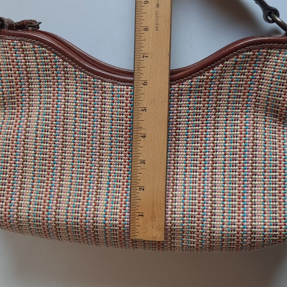 Fossil Multi Color Basket Weave Straw Purse - Picture 14 of 16
